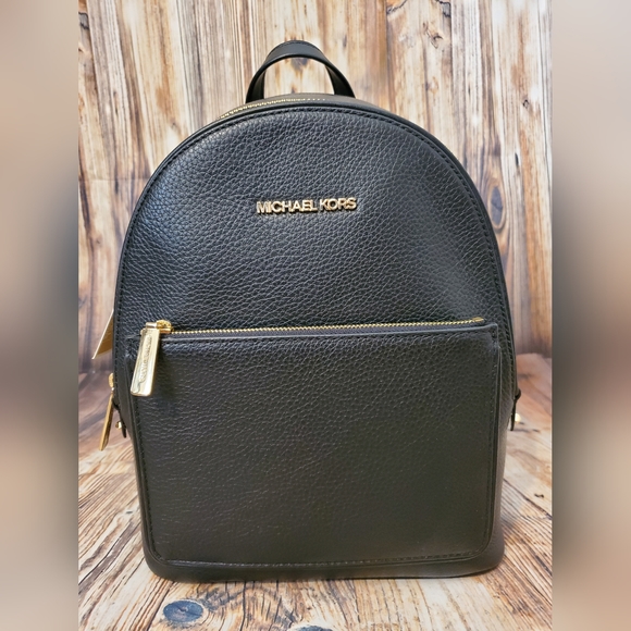 Michael Kors Adina Backpack Pebbled Leather Medium Backpack - Picture 3 of 14